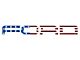 Front Grille Letters Overlays; American Flag (22-24 Bronco Raptor)