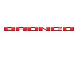 Front Grille Letters Overlays; Race Red (21-24 Bronco, Excluding Raptor)