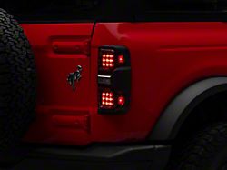 Full LED Tail Lights; Black Housing; Red Lens (21-25 Bronco, Excluding Raptor)