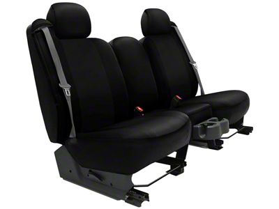 Genuine Neoprene Custom 1st Row Bucket Seat Covers; Black/Black (21-25 Bronco 4-Door, Excluding Raptor)