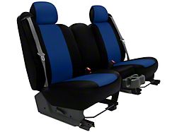 Genuine Neoprene Custom 1st Row Bucket Seat Covers; Blue/Black (21-25 Bronco 4-Door, Excluding Raptor)