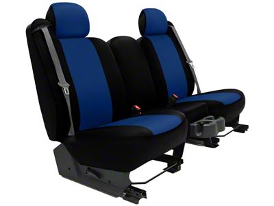 Genuine Neoprene Custom 1st Row Bucket Seat Covers; Blue/Black (21-25 Bronco 2-Door)