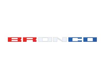 Glove Box Letters Inserts; Red/White/Blue Combo (21-24 Bronco)