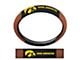 Grip Steering Wheel Cover with University of Iowa Logo; Tan and Black (Universal; Some Adaptation May Be Required)