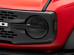 Headlight Covers; Carbon Fiber Look (21-24 Bronco w/ Factory LED Headlights)