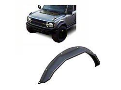 Heavy Duty Fender Flares; Front; Textured Black (21-24 Bronco, Excluding Raptor)