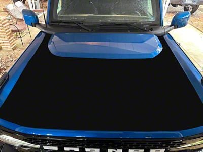 Hood Center Accent Decal; Gloss Black (21-24 Bronco, Excluding Raptor)