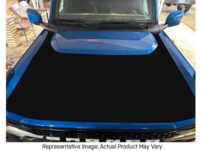 Hood Center Accent Decal; Gloss White (21-24 Bronco, Excluding Raptor)