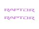 Hood Cowl Letter Inserts; Lavender Purple (22-24 Bronco Raptor)