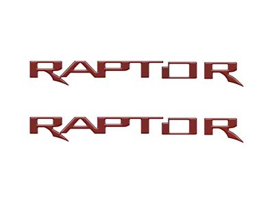 Hood Cowl Letter Inserts; Rapid Red (22-24 Bronco Raptor)