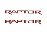 Hood Cowl Letter Inserts; Ruby Red (22-24 Bronco Raptor)