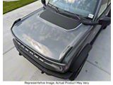 Hood Decal with Outline; Satin Black and Matte Orange (21-24 Bronco, Excluding Raptor)