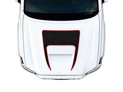Hood Graphic; Matte Black with White Outline (21-24 Bronco, Excluding Raptor)