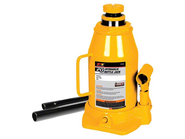 Hydraulic Bottle Jack; 20-Ton Capacity