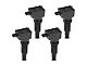 Ignition Coils; Set of Four; Black (21-24 2.3L EcoBoost Bronco)