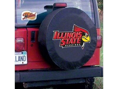 Illinois State University Spare Tire Cover with Camera Port; Black (21-24 Bronco)