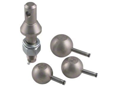 Interchangeable Hitch Ball Set; 1-7/8 to 2-5/16-Inch; Nickel-Plated Steel