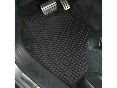 Intro-Tech Hexomat Custom Fit All-Weather Front Floor Mats; Black (21-25 Bronco)