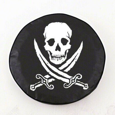 Bronco Jolly Roger Spare Tire Cover with Camera Port; Black (21-24 ...