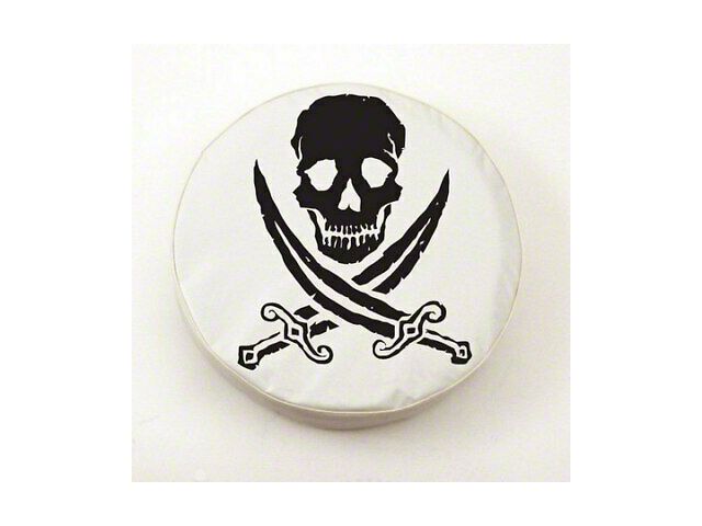 Jolly Roger Spare Tire Cover with Camera Port; White (21-24 Bronco)