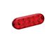 LED 6-Inch Oval; Grommet Mount; Stop/Tail/Turn; Red; Waterproof