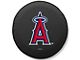 Los Angeles Angels Spare Tire Cover with Camera Port; Black (21-24 Bronco)