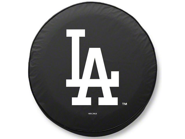 Los Angeles Dodgers Spare Tire Cover with Camera Port; Black (21-24 Bronco)