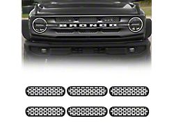 Mesh Grille Inserts; Black (21-25 Bronco Big Bend, Outer Banks)