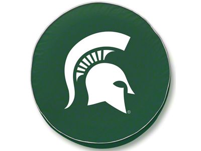 Michigan State University Spare Tire Cover with Camera Port; Green (21-24 Bronco)
