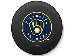 Milwaukee Brewers Spare Tire Cover with Camera Port; Black (21-24 Bronco)
