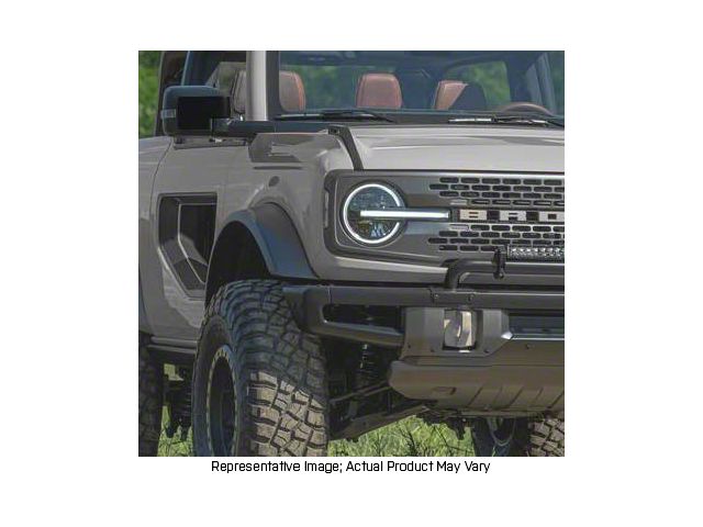 Mirror Back Blackout Vinyl Decal; Black Carbon Fiber (21-24 Bronco)