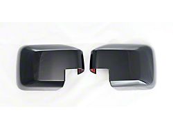 Chrome Delete Mirror Covers without Turn Signal Openings; Gloss Black (21-24 Bronco)