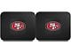 Molded Rear Floor Mats with San Francisco 49ers Logo (Universal; Some Adaptation May Be Required)