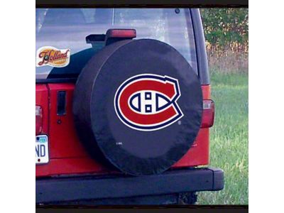 Montreal Canadiens Spare Tire Cover with Camera Port; Black (21-24 Bronco)