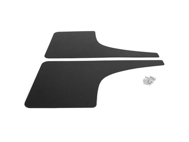 Mud Flaps; Rear; Textured Black (21-24 Bronco)