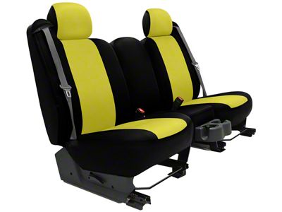 Neosupreme Custom 1st Row Bucket Seat Covers; Yellow/Black (21-25 Bronco 4-Door, Excluding Raptor)