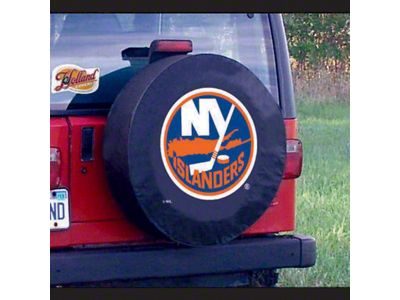 New York Islanders Spare Tire Cover with Camera Port; Black (21-24 Bronco)