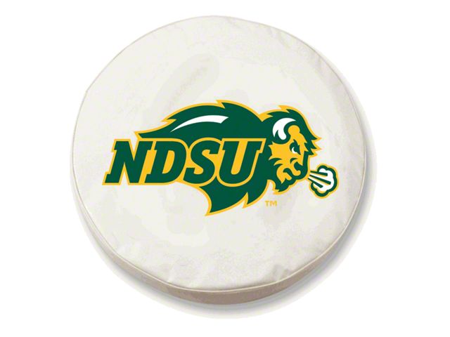 North Dakota State Spare Tire Cover with Camera Port; White (21-24 Bronco)