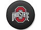 Ohio State University Spare Tire Cover with Camera Port; Black (21-24 Bronco)