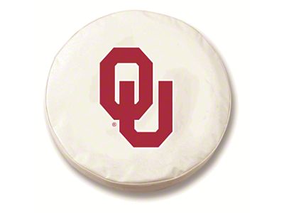 Oklahoma University Spare Tire Cover with Camera Port; White (21-24 Bronco)