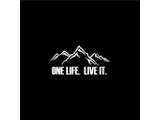 One Life Live It Mountains Spare Tire Cover with Camera Port; Black (21-25 Bronco)