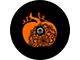 Orange Pumpkin with Mandala Spare Tire Cover with Camera Cutout; Black (21-24 Bronco)