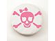 Pink Pirate Girl Logo Spare Tire Cover with Camera Port; White (21-24 Bronco)
