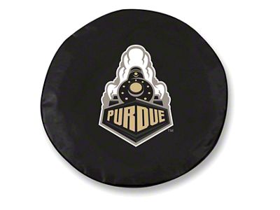 Purdue University Spare Tire Cover with Camera Port; Black (21-24 Bronco)