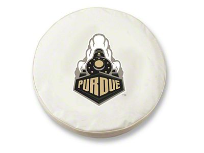 Purdue University Spare Tire Cover with Camera Port; White (21-24 Bronco)