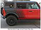 Quarter Panel Side Fading Decals; Gloss Flame Red (21-24 Bronco 4-Door)