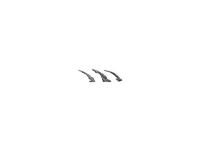 Raptor Emblem Claw Mark Inserts; Domed Carbon Fiber (22-24 Bronco Raptor)