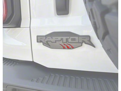 Raptor Emblem Claw Mark Inserts; Forged Carbon Fiber (22-24 Bronco Raptor)