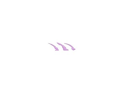Raptor Emblem Claw Mark Inserts; Lavender Purple (22-24 Bronco Raptor)