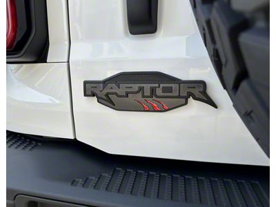 Raptor Emblem Claw Mark Inserts; Race Red (22-24 Bronco Raptor)